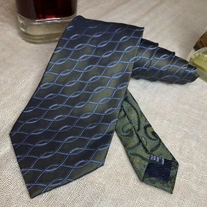 Cravatta di seta vintage TOMMY HILFIGER onde Cravate Tie soft silk Italy - Imagen 1 de 12