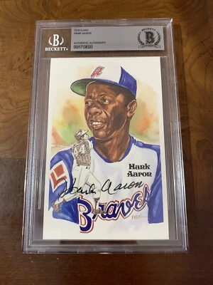 Hank Aaron Autographed Signed Perez Steele  Beckett - Image 1 of 2