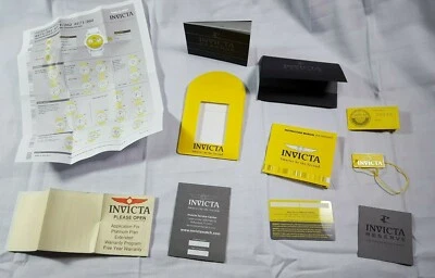 INVICTA RESERVE ORIGINAL PACKET INSTRUCTIONS WARRANTY CARD INSPECTION TAG - Image 1 of 3