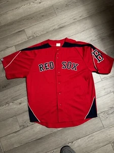 Boston Red Sox David Ortiz Baseball Jersey Red Embroidered Xl Red MLB  - Picture 1 of 6