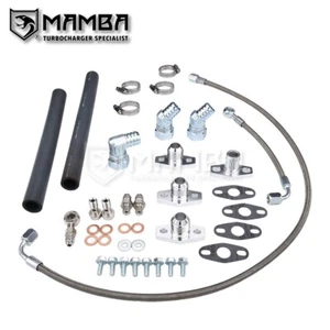 Línea de alimentación y retorno de aceite doble turbo MAMBA Mitsubishi 6A13TT Galant Legnum VR4 TD03 - Imagen 1 de 6