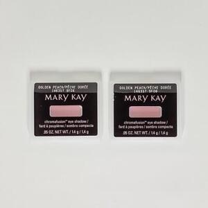 MARY KAY LOT OF 2 Golden Peach Chromafusion Eye Shadow Color Discontinued 146357