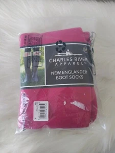 Calcetines bota polar Charles River Apparel para mujer talla mediana rosa intenso New Englander - Imagen 1 de 3