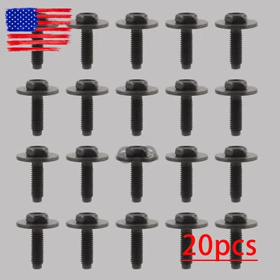 TOPGEARSLTD M6-1.0 X 20Mm Flanged Button Head Socket Cap Screw Bolts, Allen Socket Drive 20x