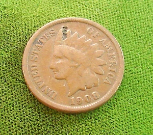 1908--Centavo cabeza india--Moneda circulada - Imagen 1 de 2