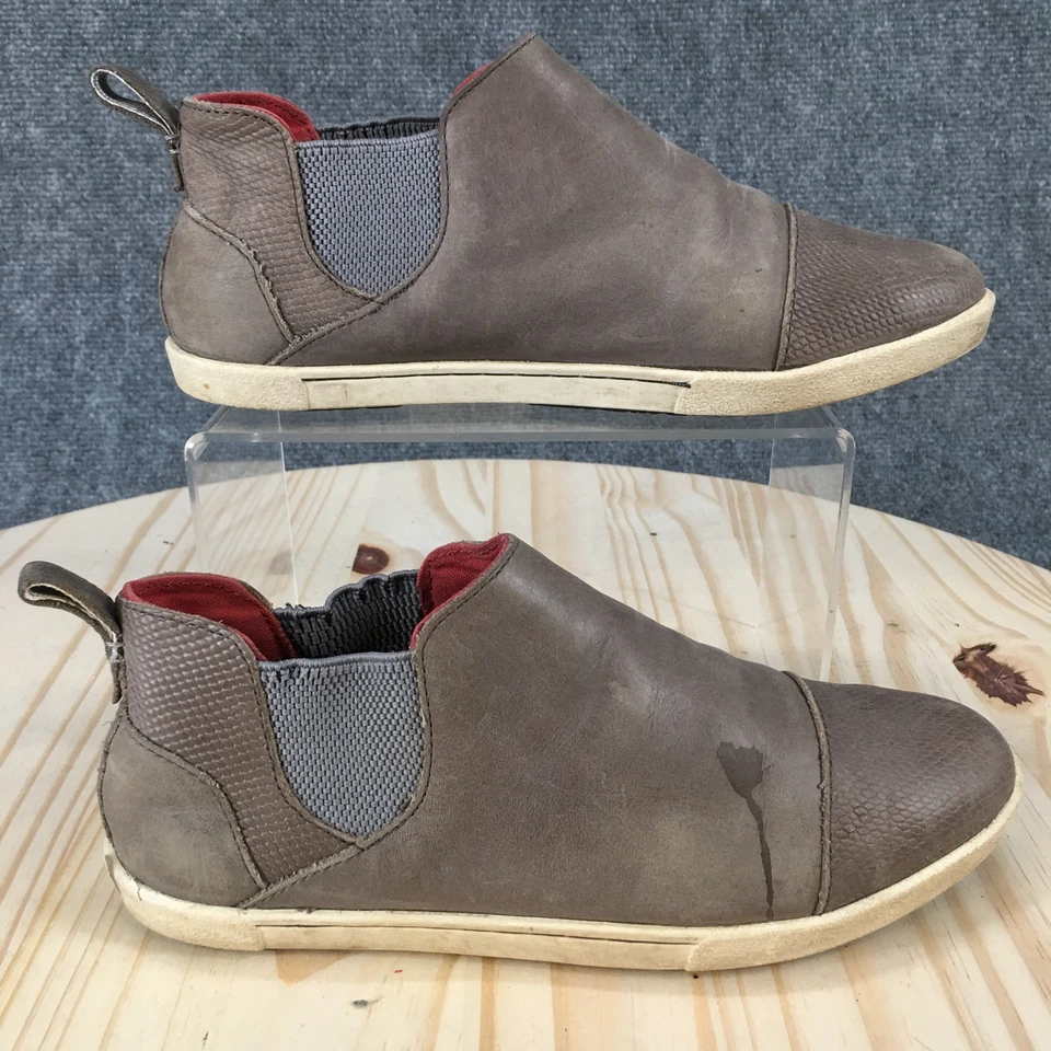 Olakai Botas Mujer 5 Waipahe Chelsea Cuero Marrón Tirar Informal Tobillo Top Foto 1 de 4