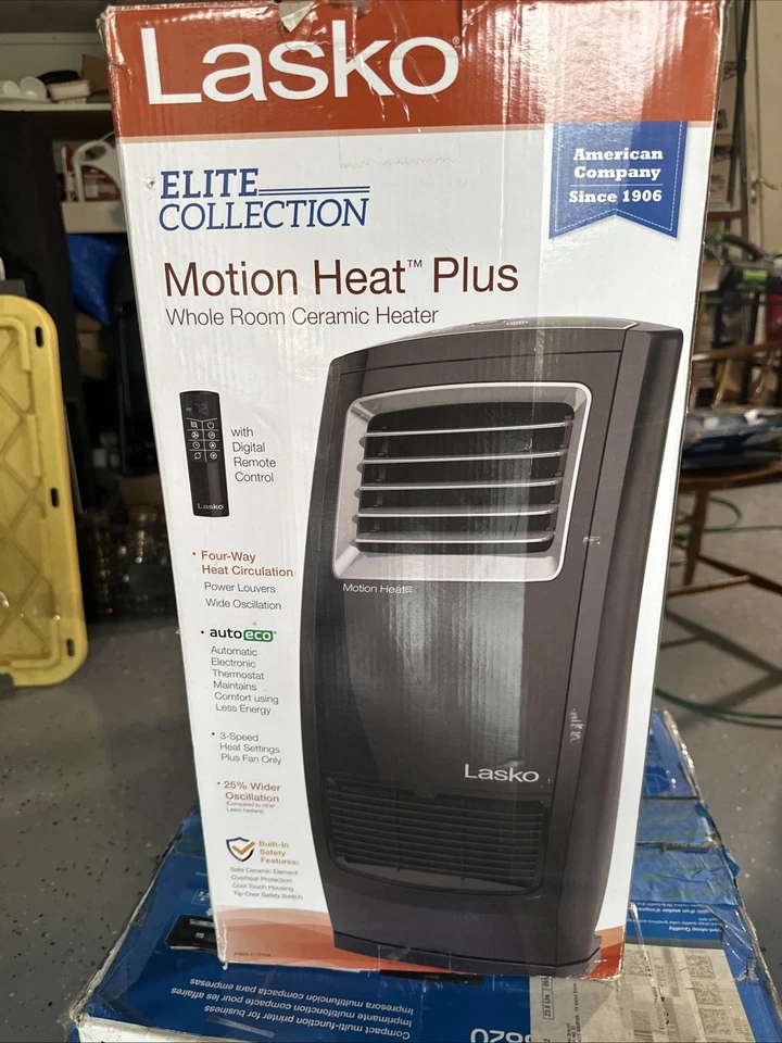Lasko CC23185 Motion Heat Plus - Calentador de cerámica para toda la habitación con caja abierta remota Foto 1 de 1