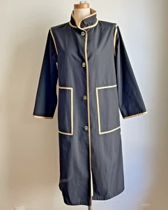 AMAZING Vintage 70s Bonnie Cashin Trench Coat Rain Tan Black Nieman Marcus 6 - Picture 1 of 13