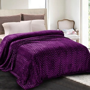 Flannel Fleece Twin Size Bed Blanket, Twin XL Lightweight Breathable Soft Bed... - Picture 1 of 7