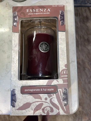 Vela de fragancia de lujo Essenza granada y Fuji roja manzana 6,5 onzas nueva Foto 1 de 4