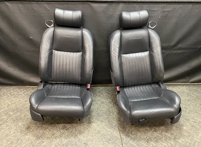 02-05 FORD THUNDERBIRD PAR DE ASIENTOS DELANTEROS ELÉCTRICOS 6 VÍAS CUERO NEGRO MOLDURA BW Foto 1 de 4
