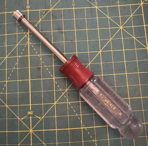 Craftsman 1/4" Nut Driver Red Clear Handle 41971 H Series USA - Picture 1 of 5