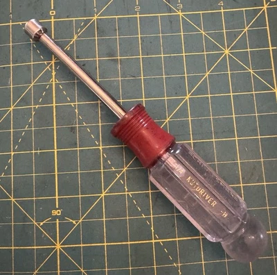 Destornillador de tuerca Craftsman 1/4" rojo mango transparente 41971 serie H EE. UU. Foto 1 de 4