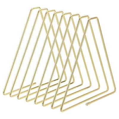 Soporte para archivos de escritorio triángulo de 7 ranuras, 1 pieza, tono dorado, 1,26 x 6,69 x 7,09" Foto 1 de 4