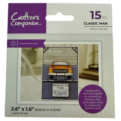 Crafters Companion Classic Man 15 Piece Paper Crafts Die Set  - Image 1 of 2