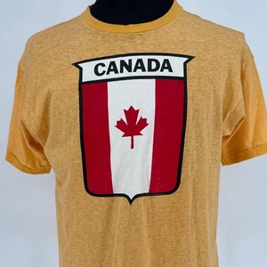 Vintage Spruce Canada T-Shirt XL graphic Tee Flag Maple Leaf 70s Patriotic - Picture 1 of 5