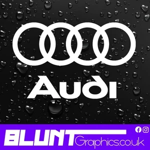 2x Audi Ringe Aufkleber Vinyl Decal A1 A3 S3 A4 S4 A5 A6 A7 RS TT Quattro - Bild 1 von 3