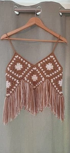 Handmade Crochet Bralette Top Festival Boho Hippy - Picture 1 of 6