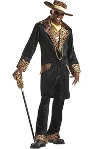 SUPA MAC DADDY PIMP GANGSTER ADULT MENS FANCY DRESS HALLOWEEN COSTUME - Picture 1 of 2