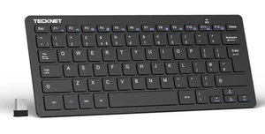 TECKNET 2.4G Wireless Keyboard For Windows/Chrome OS, UK Layout Compact Mini  - Picture 1 of 8