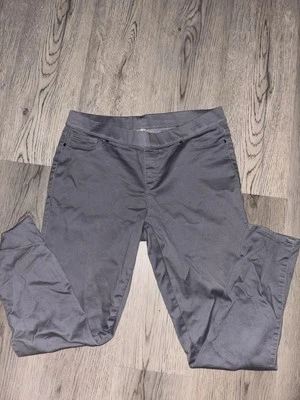 Faded Glory Y2K Gray Grey Stretch Knit Comfy Women Pants Size 10  - Image 1 of 3