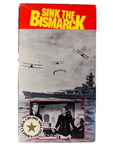 Sink The Bismarck VHS CBS Fox Kenneth More Dana Wynter VTG - Foto 1 di 3