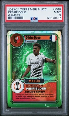2023-24 TOPPS MERLIN UEFA CLUB COMPETITIONS MERLIN'S GAMERS DESIRE DOUE PSA 9 - Image 1 of 2