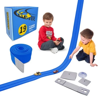 18Ft Flexible Race Track for Kids, with Three Types of Hooks,Monster Blue Tru... - Image 1 of 4