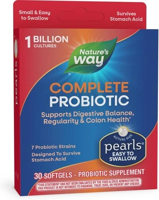 Nature's Way Complete Probiotic Pearls, Supports 30 Count (Pack of 1)  Foto 1 de 4