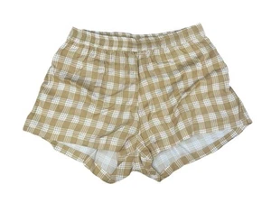 Ki-ele Bamboo Rissa Shorts Tan Palaka Plaid Women’s Size Small, Brand New - Picture 1 of 6