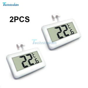 2PC Refrigerator Thermometer Digital Fridge Freezer Waterproof Large LCD Display - Picture 1 of 15