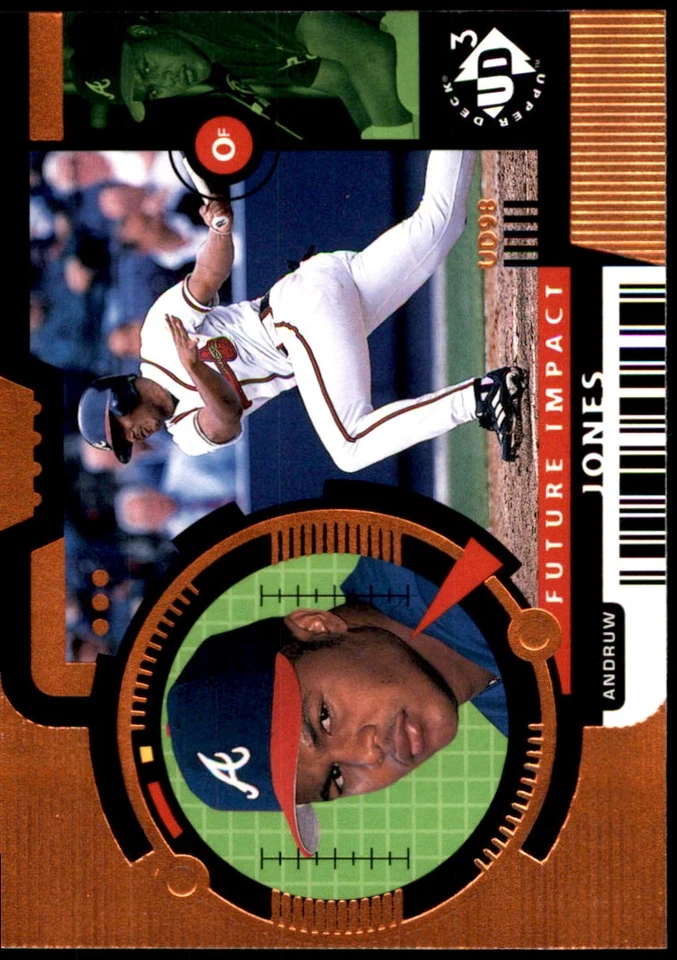 Andruw Jones 1998 Upper Deck UD3 #115 Braves MLB READ FREE SHIPPING AutographDen - Image 1 of 2