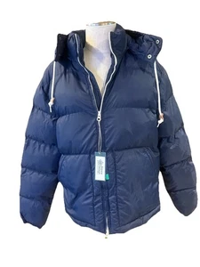 Alpine Design Men’s Small 1962 Puffer Jacket Deep Navy Thermolite Hooded NWT - Picture 1 of 13