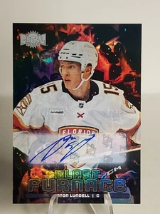ANTON LUNDELL 2024-25 Skybox Metal Universe BLAST FURNACE AUTO Florida Panthers - Picture 1 of 3