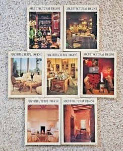 Architectural Digest Magazine 1978 79 7 Issues Vtg 70s Interior Design Luxury Ad - Picture 1 of 21