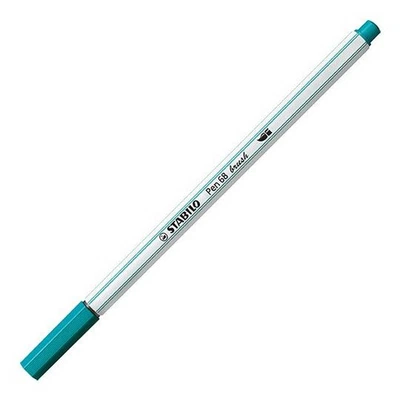 STABILO Pen 68 brush Premium-Filzstift mit Pinselspitze Einzelstift - türkisblau - Bild 1 von 4