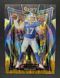 2024 Panini Select Concourse Black & Gold Shock Prizm Josh Allen #34 Bills - Picture 1 of 2