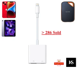 KS 8-Pin to USB 3 Camera OTG Adapter for Apple iPhone & iPad Pro | MIDI & SSD - Photo 1 sur 11
