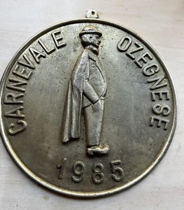 Medaglia Carnevale Ozegnese Ozegna 1985 Vintage Diametro 28,5 cm - Foto 1 di 5