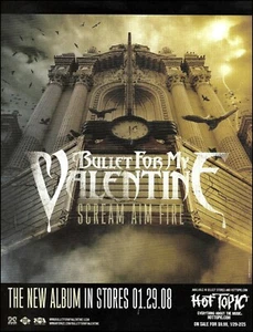 Bullet for My Valentine 2008 Scream Aim Fire Album Werbung 8 x 11 Werbedruck - Bild 1 von 3