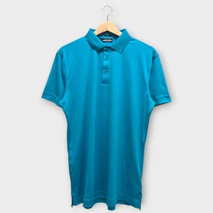 Camisa polo de golf para hombre J.Lindeberg negra calce ajustado (azul) - mediana - Imagen 1 de 2