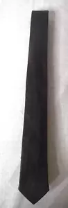 Corbata ajustada unisex vintage de cuero marrón oscuro St Honore 50" de largo - Imagen 1 de 6