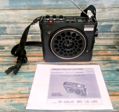 Vintage Panasonic National RF-888 FM AM WX 3-Band Portable Radio w/Cord *TESTED* - Image 1 of 4