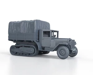 WWII USSR Soviet ZIS-42 Half Track hollow tarp - 3d 1/48 1/72 1/87 1/100 - Imagen 1 de 4