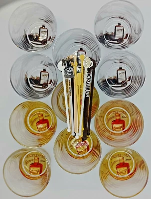 VTG 90s Cointreau & Cointreau Triple-Sec Saloon Rocks Glasses ( qty 11 ) Germany - Image 1 of 3