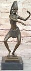 Beautiful Art Nouveau Solid Bronze Majestic Lady Dancer Signed Allan Clark Artwo