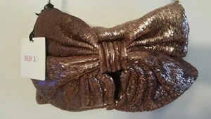 RED Valentino All Over Sequins Bow Clutch/Evening Bag Made In Italy Nwts!RARE! - Picture 1 of 8