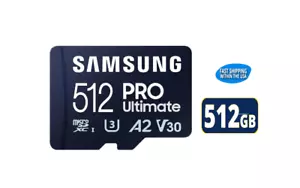 Samsung 512GB PRO Ultimate MicroSD UHS-I Temperature Proof & Water Proof - Picture 1 of 4