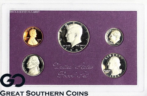 1984-S United States Mint Proof Set ** Mint Packaging + OGP Cover
