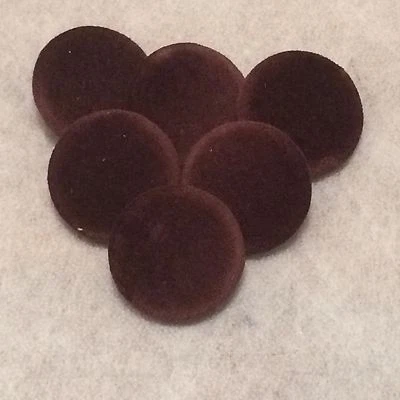 Brown Velvet Buttons 10mm, 16mm, 18mm, 20mm, 23mm 25mm, 31mm, 37mm Small & Large - Image 1 of 2